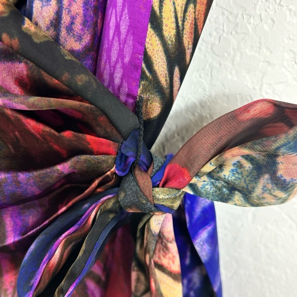 Boston Proper Snake-print Wrap Blouse Sz 2 - Picture 5 of 12